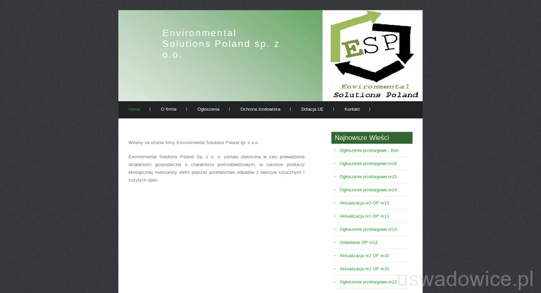 ENVIRONMENTAL SOLUTIONS POLAND SP Z O O